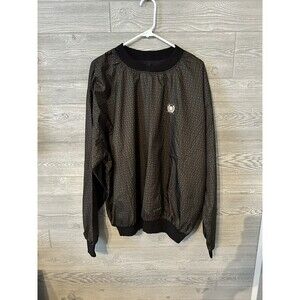 Vintage Roche Windbreaker‎ Jacket Coat Golf Pullover XL Embroidered Reversible